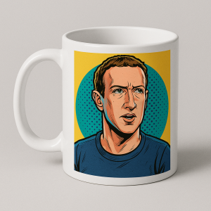 "Meta Morning" White Mug — Mark Zuckerberg Edition